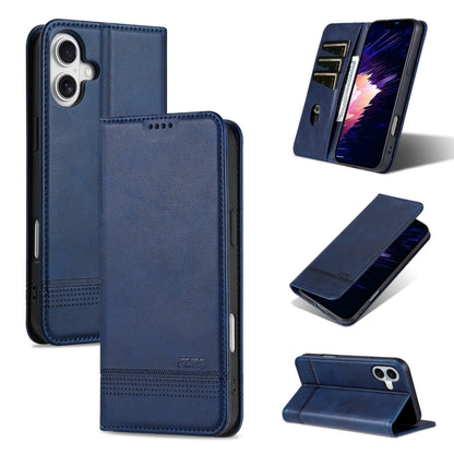 AZNS Magnetic Calf Texture Flip Leather Phone Case, For iPhone 16 Pro, For iPhone 16 Plus, For iPhone 16, For iPhone 15 Pro Max