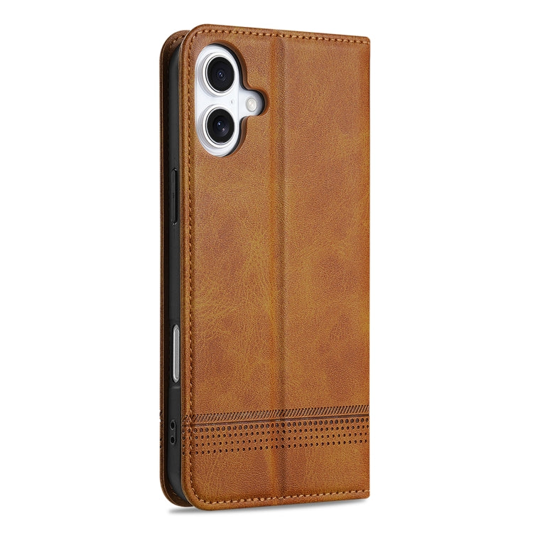 AZNS Magnetic Calf Texture Flip Leather Phone Case, For iPhone 16, For iPhone 15 Pro Max, For iPhone 15 Pro