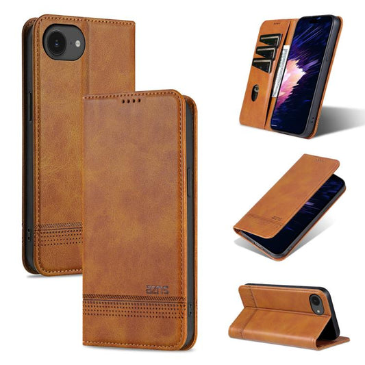 AZNS Magnetic Calf Texture Flip Leather Phone Case, For iPhone 16e, For iPhone 16 Pro Max, For iPhone 16 Pro, For iPhone 16 Plus