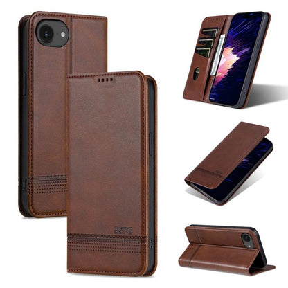 AZNS Magnetic Calf Texture Flip Leather Phone Case, For iPhone 16e, For iPhone 16 Pro Max, For iPhone 16 Pro, For iPhone 16 Plus