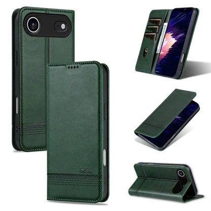 AZNS Magnetic Calf Texture Flip Leather Phone Case, For iPhone 17 Pro, For iPhone 17, For iPhone Air, For iPhone 16 Pro Max