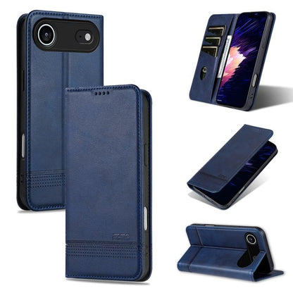 AZNS Magnetic Calf Texture Flip Leather Phone Case, For iPhone 17 Pro, For iPhone 17, For iPhone Air, For iPhone 16 Pro Max