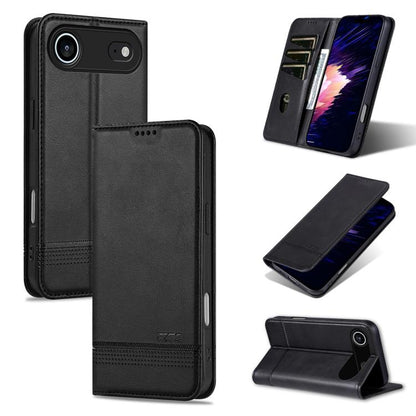 AZNS Magnetic Calf Texture Flip Leather Phone Case, For iPhone 17 Pro, For iPhone 17, For iPhone Air, For iPhone 16 Pro Max