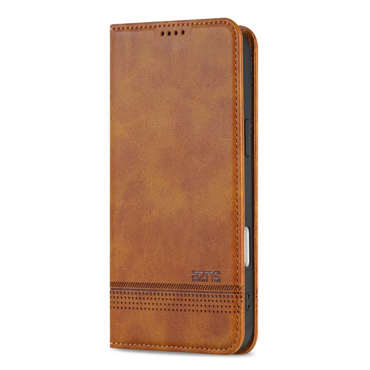 AZNS Magnetic Calf Texture Flip Leather Phone Case, For iPhone 17 Pro, For iPhone 17, For iPhone Air, For iPhone 16 Pro Max