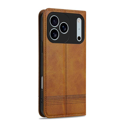 AZNS Magnetic Calf Texture Flip Leather Phone Case, For iPhone 17 Pro, For iPhone 17, For iPhone Air, For iPhone 16 Pro Max