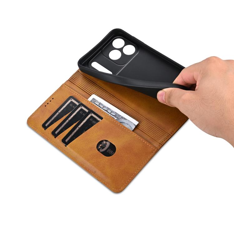 AZNS Magnetic Calf Texture Flip Leather Phone Case, For iPhone 17 Pro, For iPhone 17, For iPhone Air, For iPhone 16 Pro Max