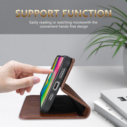 AZNS Magnetic Calf Texture Flip Leather Phone Case, For iPhone 17 Pro, For iPhone 17, For iPhone Air, For iPhone 16 Pro Max