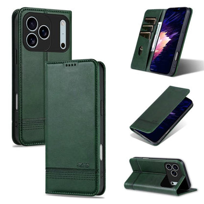 AZNS Magnetic Calf Texture Flip Leather Phone Case, For iPhone 17 Pro, For iPhone 17, For iPhone Air, For iPhone 16 Pro Max