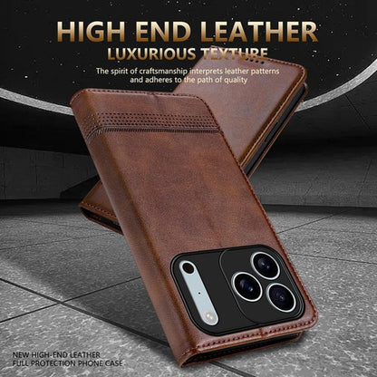AZNS Magnetic Calf Texture Flip Leather Phone Case, For iPhone 18 Pro, For iPhone 18 Pro Max, For iPhone 17e / 16e, For iPhone 17 Pro Max