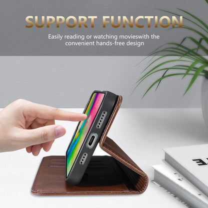 AZNS Magnetic Calf Texture Flip Leather Phone Case, For iPhone 18 Pro, For iPhone 18 Pro Max, For iPhone 17e / 16e, For iPhone 17 Pro Max