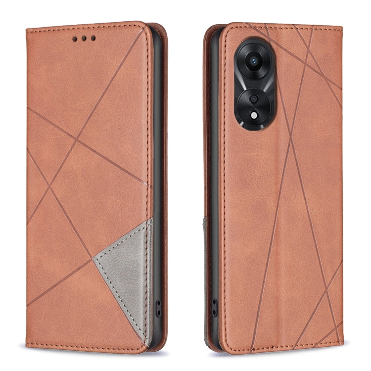 Prismatic Invisible Magnetic Leather Phone Case, For OPPO A78 5G, For OPPO A98 5G, For OPPO A79 5G, For OPPO A59 5G