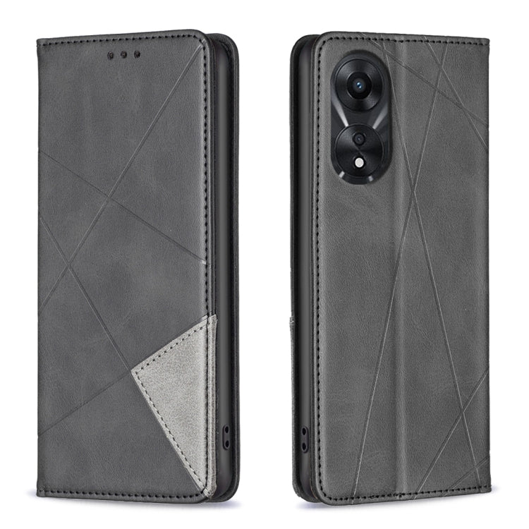 Prismatic Invisible Magnetic Leather Phone Case, For OPPO A78 5G, For OPPO A98 5G, For OPPO A79 5G, For OPPO A59 5G