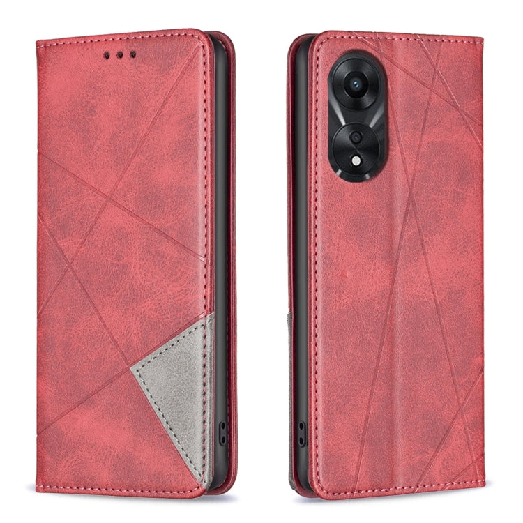 Prismatic Invisible Magnetic Leather Phone Case, For OPPO A78 5G, For OPPO A98 5G, For OPPO A79 5G, For OPPO A59 5G