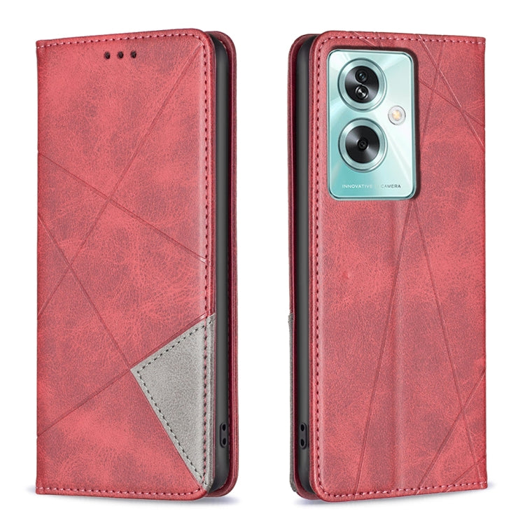 Prismatic Invisible Magnetic Leather Phone Case, For OPPO A78 5G, For OPPO A98 5G, For OPPO A79 5G, For OPPO A59 5G