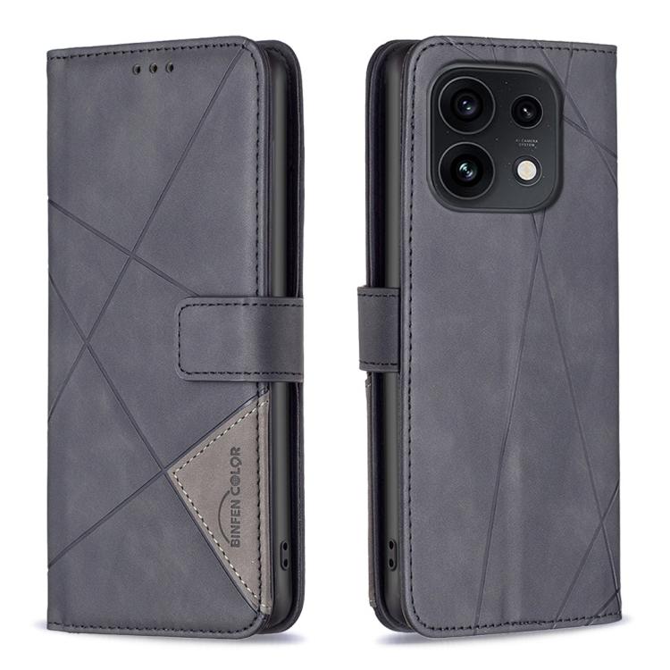 Magnetic Buckle Rhombus Texture Leather Phone Case, For OPPO Reno16 F 5G/Reno16 FS 5G, For OPPO Reno16/Reno16 Pro 5G Global, For OPPO Reno15 F 5G Global, For OPPO A6 5G / A6X 4G / A6X 5G