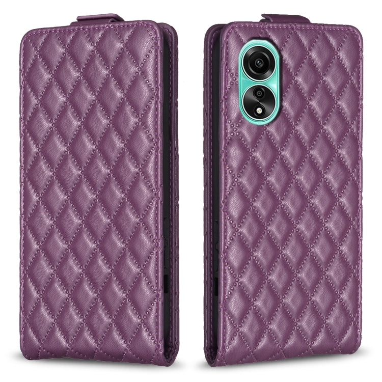 Diamond Lattice Vertical Flip Leather Phone Case, For OPPO A58 4G, For OPPO A78 4G, For OPPO A78 5G, For OPPO A98 5G