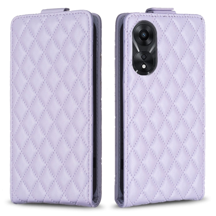 Diamond Lattice Vertical Flip Leather Phone Case, For OPPO A58 4G, For OPPO A78 4G, For OPPO A78 5G, For OPPO A98 5G
