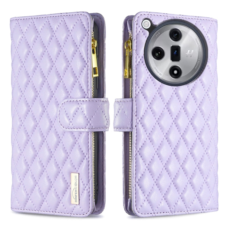 Diamond Lattice Zipper Wallet Leather Flip Phone Case, For OPPO Reno16 F 5G/Reno16 FS 5G, For OPPO Reno16/Reno16 Pro 5G Global, For OPPO Find X7, For OPPO Find X7 Ultra