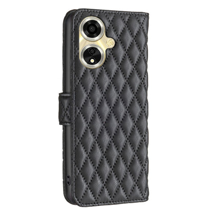 Diamond Lattice Wallet Leather Flip Phone Case, For OPPO A59 5G