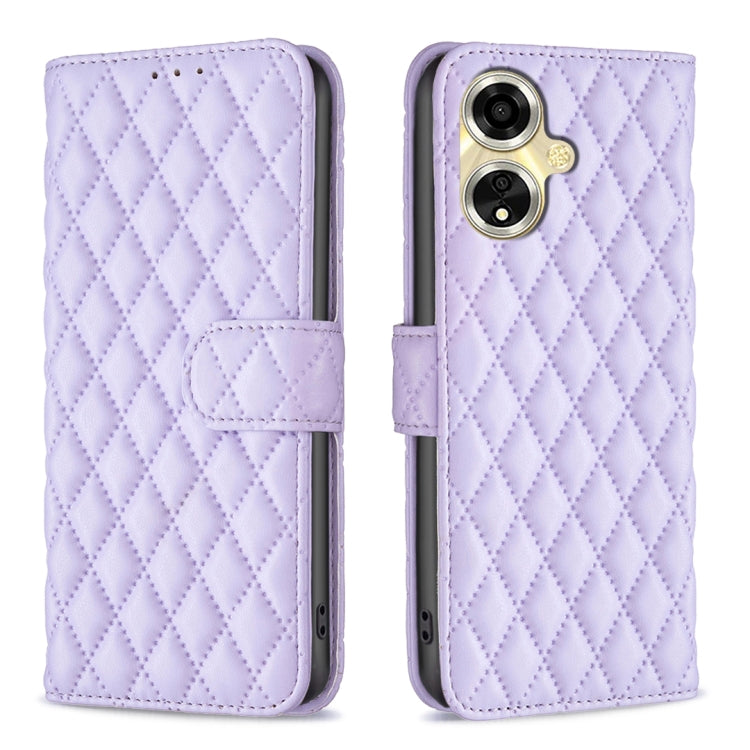 Diamond Lattice Wallet Leather Flip Phone Case, For OPPO A59 5G