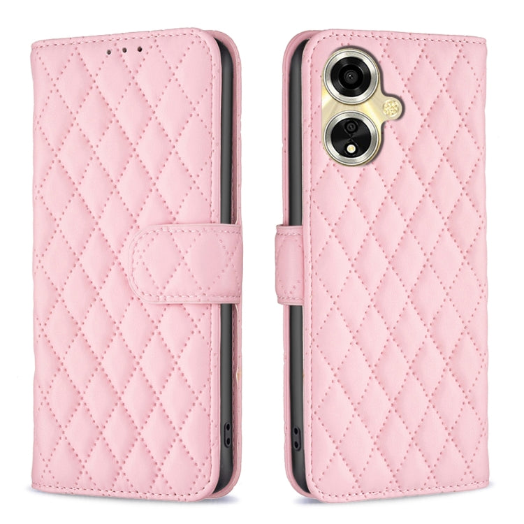 Diamond Lattice Wallet Leather Flip Phone Case, For OPPO A59 5G