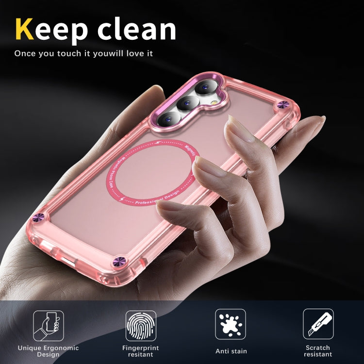 Skin Feel TPU + PC MagSafe Magnetic Phone Case, For Samsung Galaxy S25 5G, For Samsung Galaxy S25+ 5G, For Samsung Galaxy S25 Ultra 5G, For Samsung Galaxy S24 Ultra 5G, For Samsung Galaxy S24+ 5G, For Samsung Galaxy S24 5G