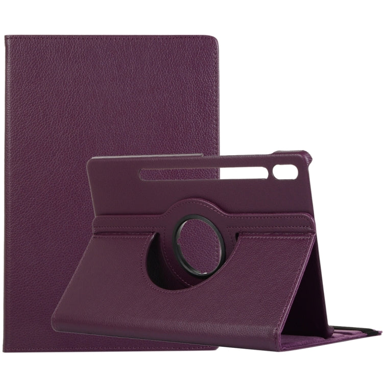 Litchi Texture 360 Degrees Rotation Holder Leather Tablet Case, For Samsung Galaxy Tab S9+ / Tab S10+
