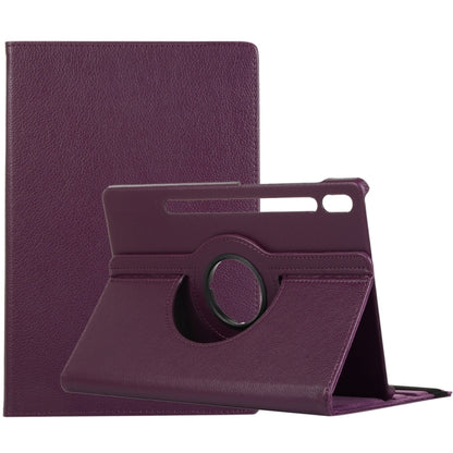 Litchi Texture 360 Degrees Rotation Holder Leather Tablet Case, For Samsung Galaxy Tab S9+ / Tab S10+