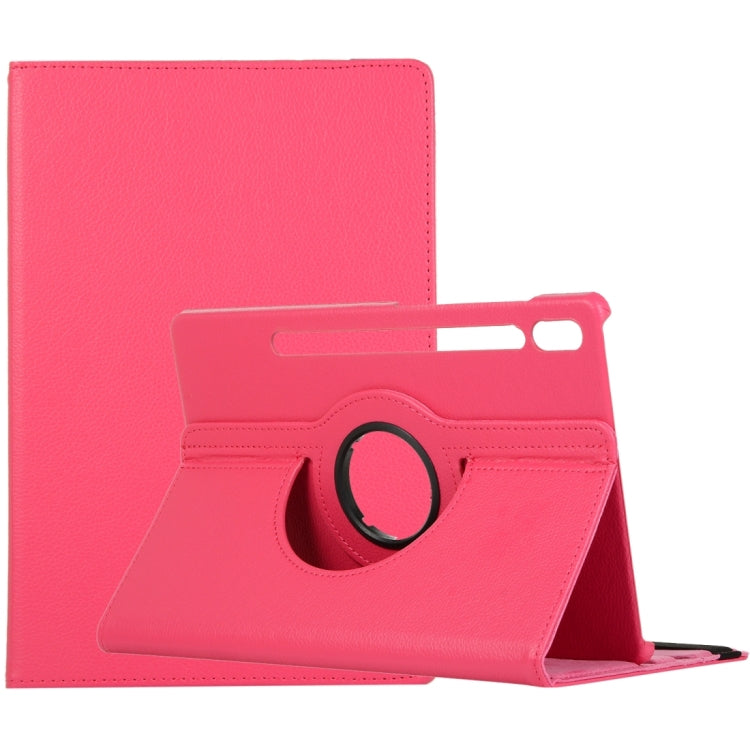 Litchi Texture 360 Degrees Rotation Holder Leather Tablet Case, For Samsung Galaxy Tab S9+ / Tab S10+