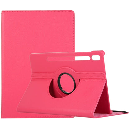 Litchi Texture 360 Degrees Rotation Holder Leather Tablet Case, For Samsung Galaxy Tab S9+ / Tab S10+