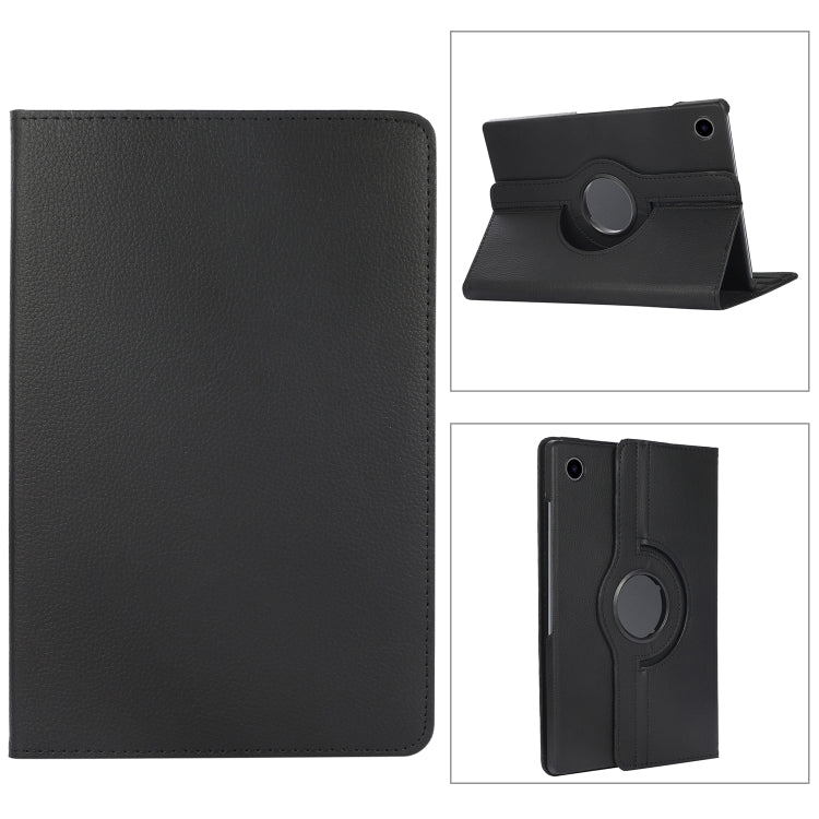 Litchi Texture 360 Degrees Rotation Holder Leather Tablet Case, For Samsung Galaxy Tab A9+ / Tab A11+, For Samsung Galaxy Tab A9 / Tab A11
