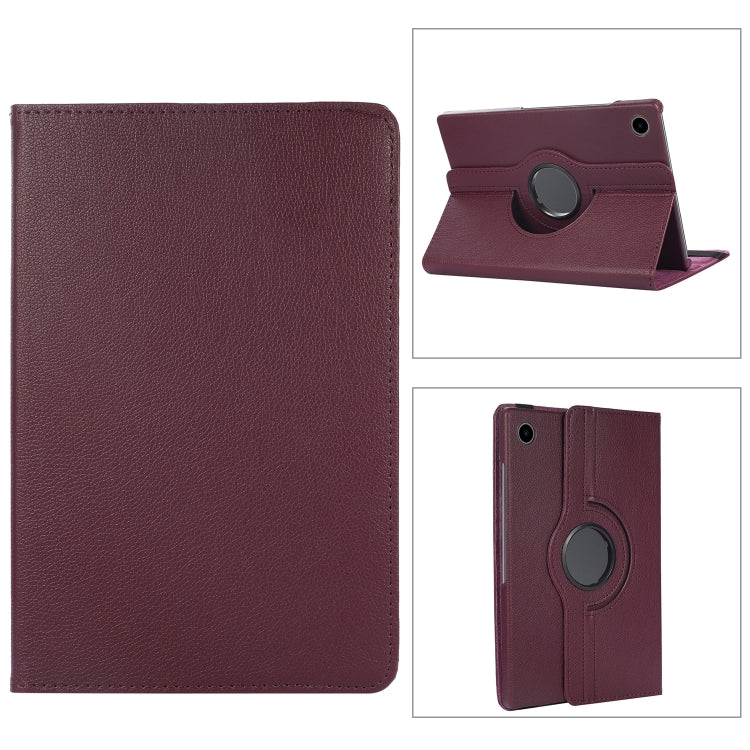 Litchi Texture 360 Degrees Rotation Holder Leather Tablet Case, For Samsung Galaxy Tab A9+ / Tab A11+, For Samsung Galaxy Tab A9 / Tab A11