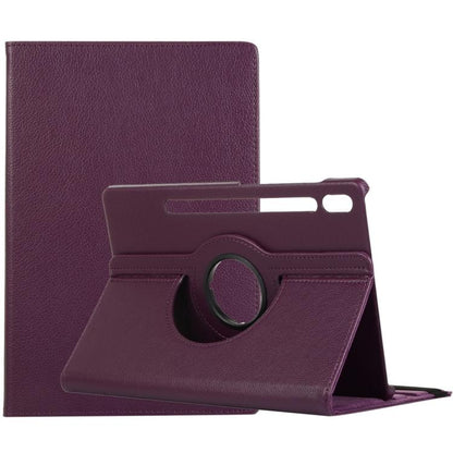 Litchi Texture 360 Degrees Rotation Holder Leather Tablet Case, For Samsung Galaxy Tab S10 FE+