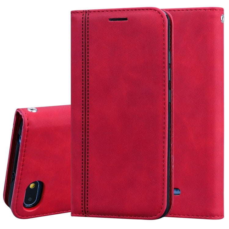 Frosted Business Magnetic Horizontal Flip PU Leather Case with Holder & Card Slot & Lanyard, For Xiaomi Redmi K20, For Xiaomi Redmi 6A, For Xiaomi Redmi 7, For Xiaomi Redmi 7A