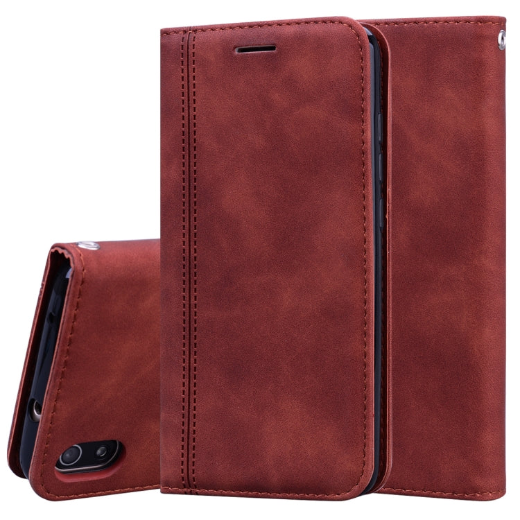 Frosted Business Magnetic Horizontal Flip PU Leather Case with Holder & Card Slot & Lanyard, For Xiaomi Redmi K20, For Xiaomi Redmi 6A, For Xiaomi Redmi 7, For Xiaomi Redmi 7A