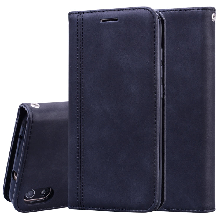 Frosted Business Magnetic Horizontal Flip PU Leather Case with Holder & Card Slot & Lanyard, For Xiaomi Redmi K20, For Xiaomi Redmi 6A, For Xiaomi Redmi 7, For Xiaomi Redmi 7A