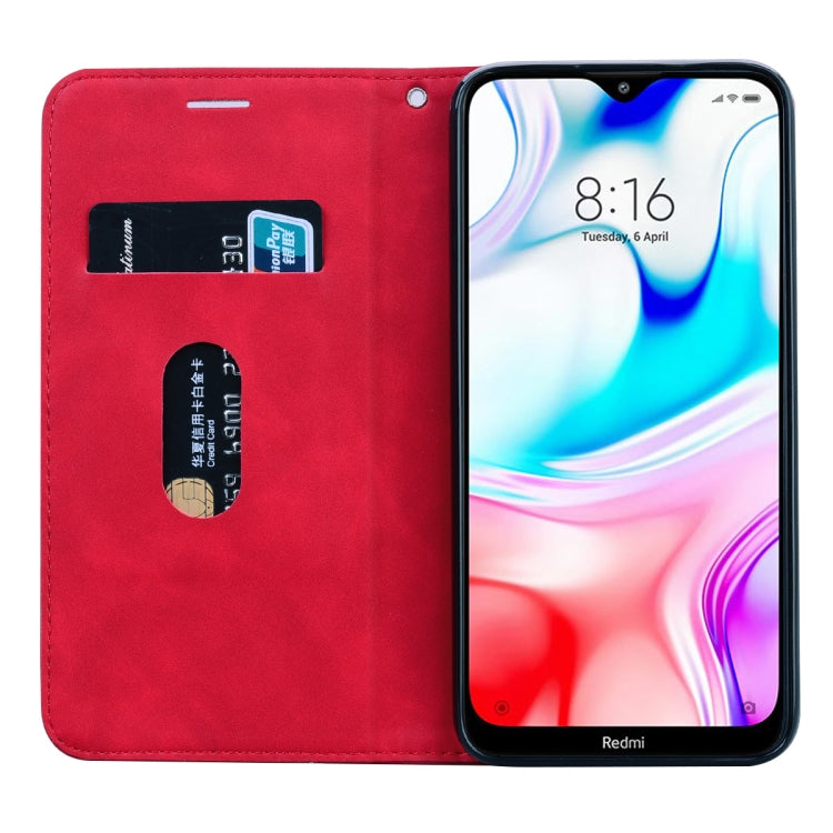 Frosted Business Magnetic Horizontal Flip PU Leather Case with Holder & Card Slot & Lanyard, For Xiaomi Redmi 8, For Xiaomi Redmi 8A, For Xiaomi Redmi Note 7, For Xiaomi Redmi Note 8 Pro