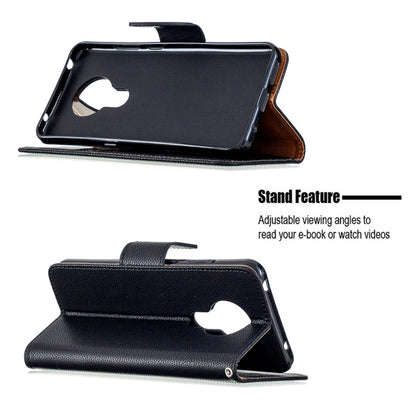 Litchi Texture Pure Color Horizontal Flip Leather Case with Holder & Card Slots & Wallet & Lanyard, For Nokia 5.3, For Xiaomi Redmi Note 9
