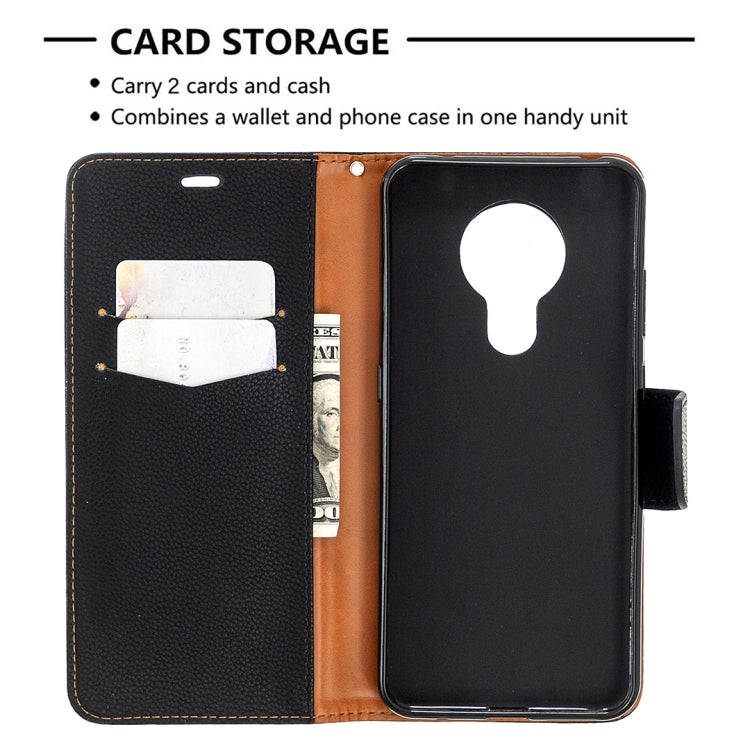 Litchi Texture Pure Color Horizontal Flip Leather Case with Holder & Card Slots & Wallet & Lanyard, For Nokia 5.3, For Xiaomi Redmi Note 9