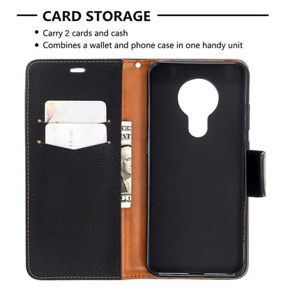 Litchi Texture Pure Color Horizontal Flip Leather Case with Holder & Card Slots & Wallet & Lanyard, For Nokia 5.3, For Xiaomi Redmi Note 9