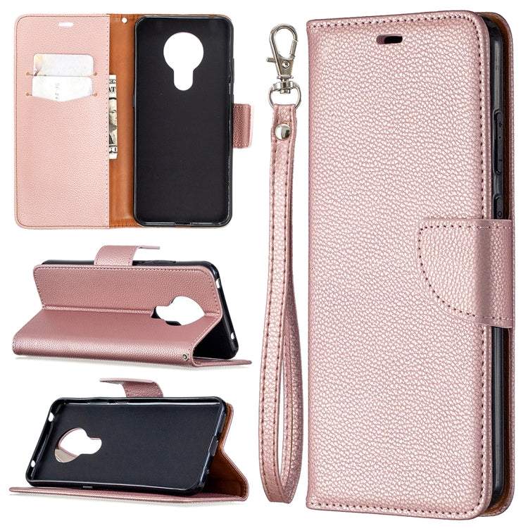 Litchi Texture Pure Color Horizontal Flip Leather Case with Holder & Card Slots & Wallet & Lanyard, For Nokia 5.3, For Xiaomi Redmi Note 9
