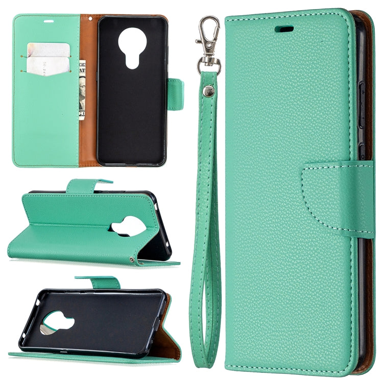 Litchi Texture Pure Color Horizontal Flip Leather Case with Holder & Card Slots & Wallet & Lanyard, For Nokia 5.3, For Xiaomi Redmi Note 9