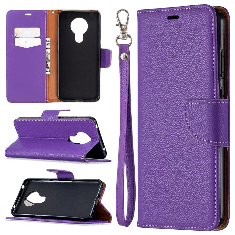 Litchi Texture Pure Color Horizontal Flip Leather Case with Holder & Card Slots & Wallet & Lanyard, For Nokia 5.3, For Xiaomi Redmi Note 9