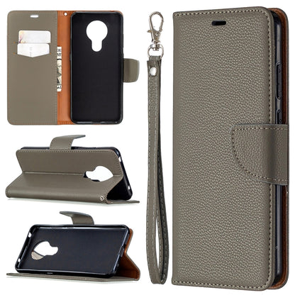 Litchi Texture Pure Color Horizontal Flip Leather Case with Holder & Card Slots & Wallet & Lanyard, For Nokia 5.3, For Xiaomi Redmi Note 9