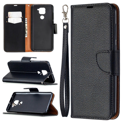 Litchi Texture Pure Color Horizontal Flip Leather Case with Holder & Card Slots & Wallet & Lanyard, For Nokia 5.3, For Xiaomi Redmi Note 9
