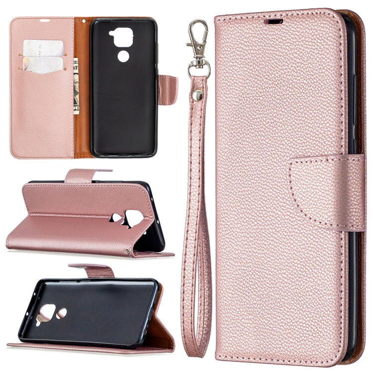 Litchi Texture Pure Color Horizontal Flip Leather Case with Holder & Card Slots & Wallet & Lanyard, For Nokia 5.3, For Xiaomi Redmi Note 9
