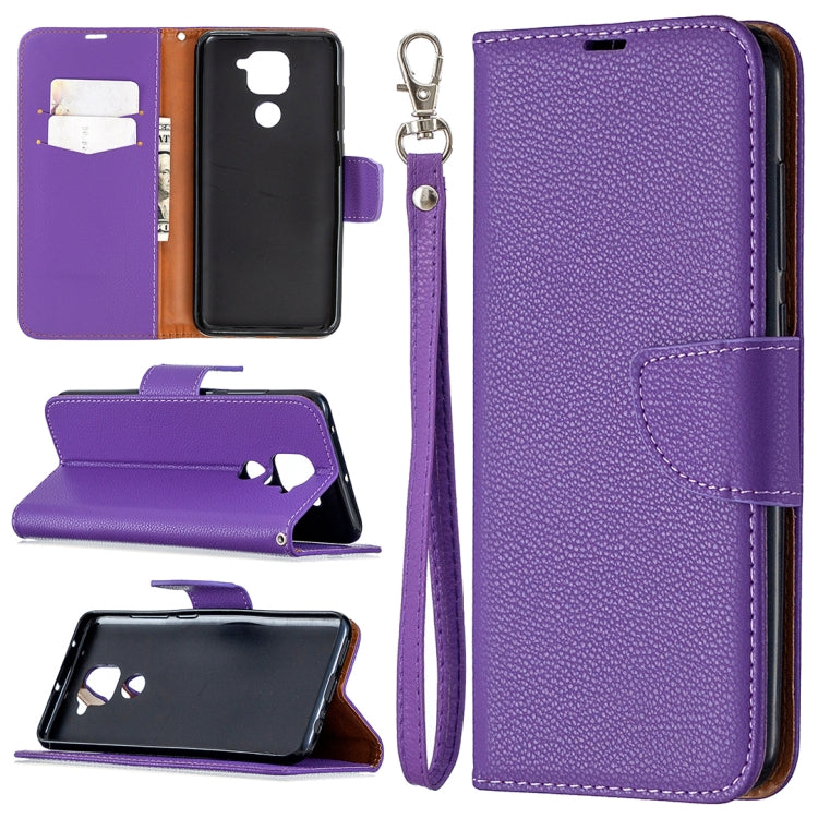 Litchi Texture Pure Color Horizontal Flip Leather Case with Holder & Card Slots & Wallet & Lanyard, For Nokia 5.3, For Xiaomi Redmi Note 9