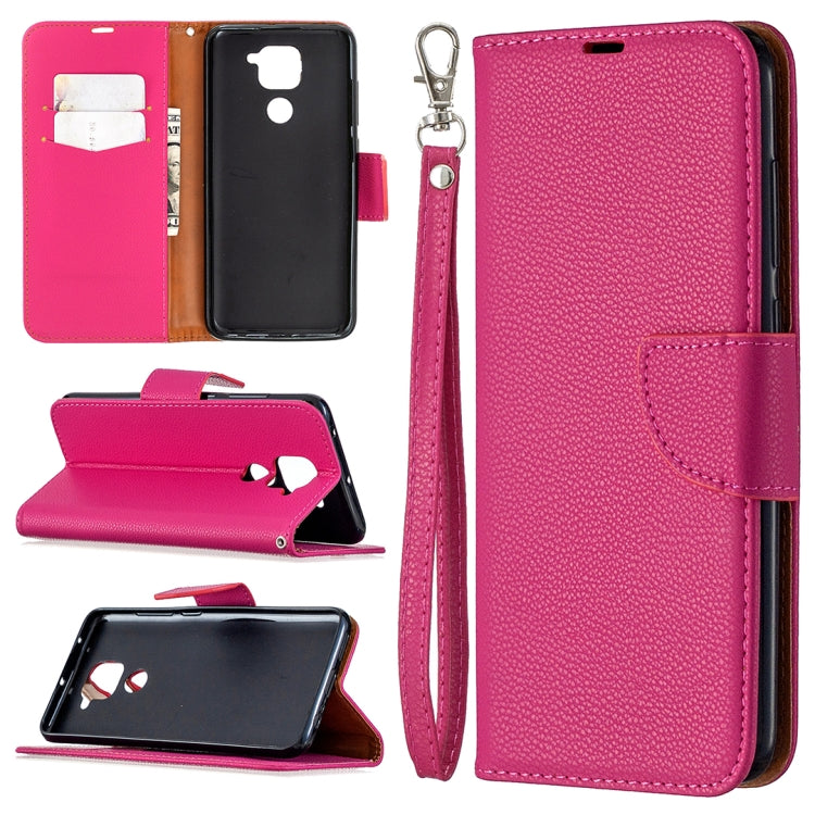 Litchi Texture Pure Color Horizontal Flip Leather Case with Holder & Card Slots & Wallet & Lanyard, For Nokia 5.3, For Xiaomi Redmi Note 9