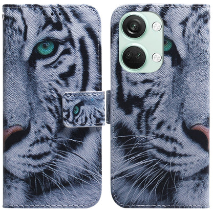 Coloured Drawing Flip Leather Phone Case, For OnePlus Nord 3