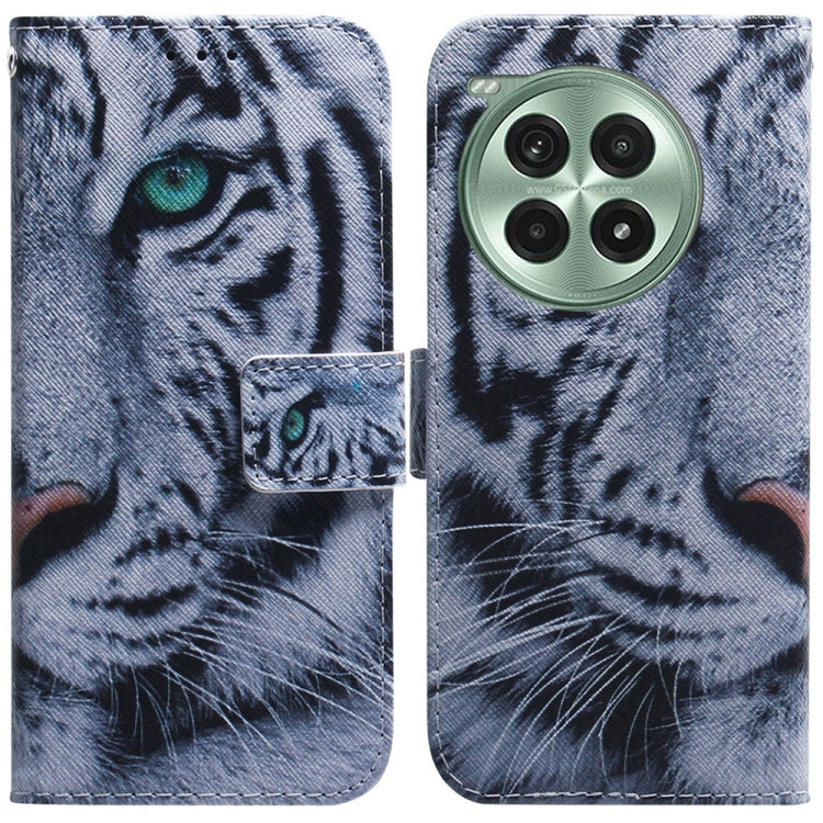 Coloured Drawing Flip Leather Phone Case, For OnePlus Ace 3 Pro, For OnePlus Nord CE4 Lite